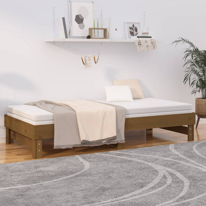 Dormeuse Estraibile senza Materasso Marrone Ambra 2x(90x200) cm