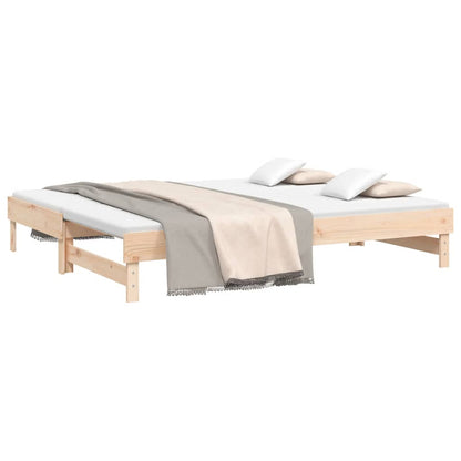 Dormeuse Estraibile 2x(80x200) cm in Legno Massello di Pino