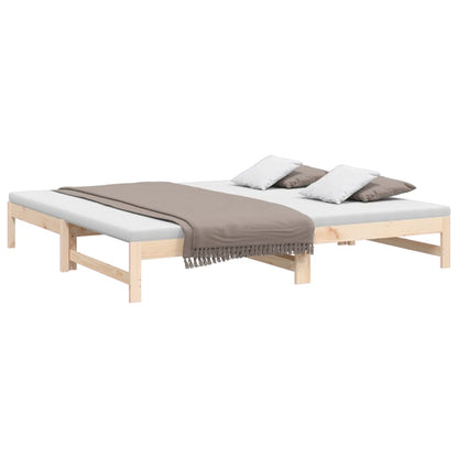 Dormeuse Estraibile 2x(100x200) cm Legno Massello di Pino
