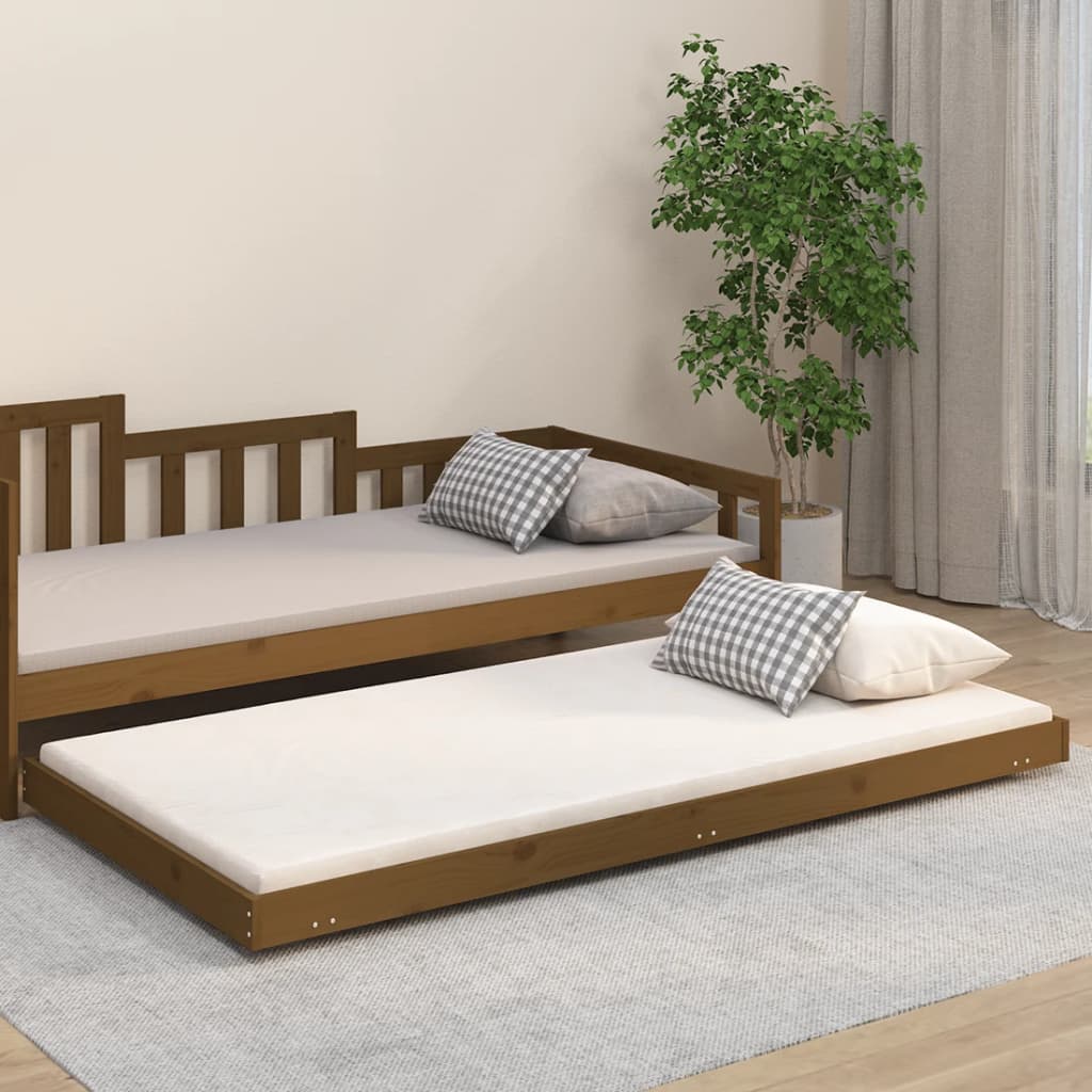 Giroletto Marrone Ambra 90x200 cm in Legno Massello di Pino