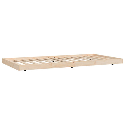 Giroletto senza Materasso 80x200 cm in Legno Massello Pino