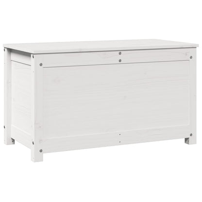 Contenitore Portaoggetti Bianco 80x40x45,5cm Massello di Pino