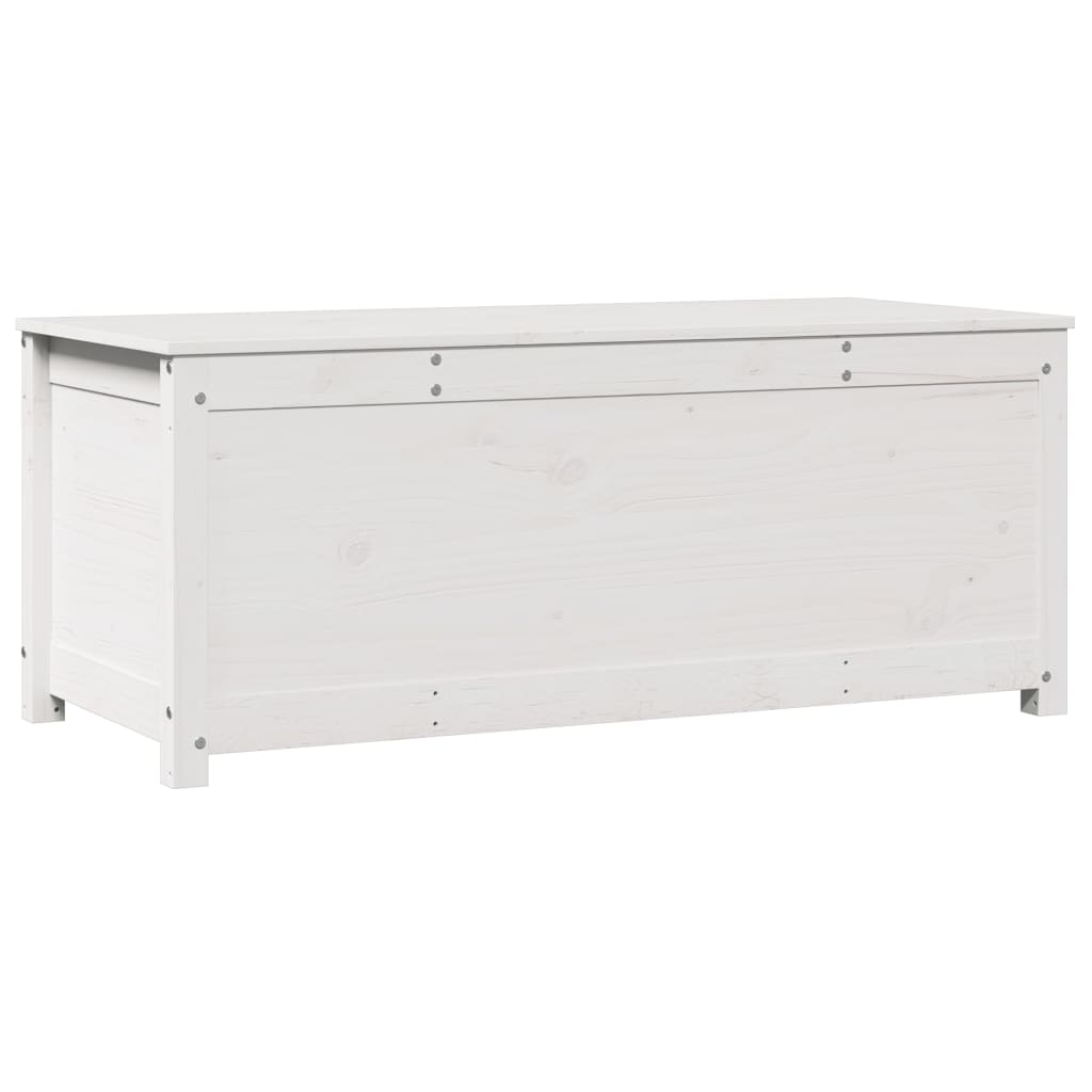 Contenitore Portaoggetti Bianco 110x50x45,5cm Massello di Pino