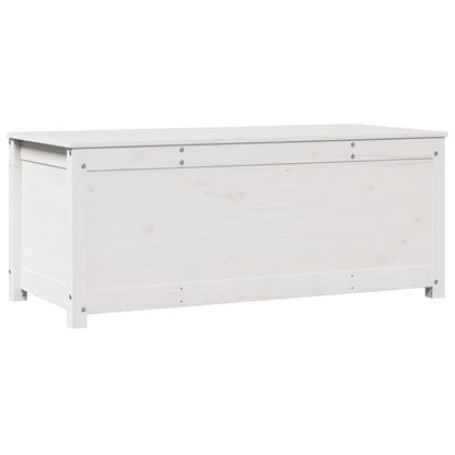 Contenitore Portaoggetti Bianco 110x50x45,5cm Massello di Pino