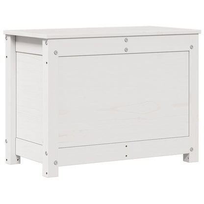 Contenitore Portaoggetti Bianco 60x32x45,5cm Massello di Pino