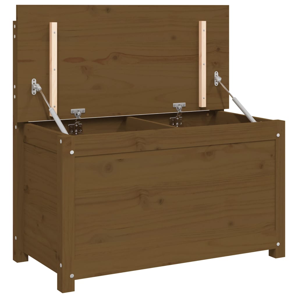 Panca Marrone Ambra 80x41x77 cm in Legno Massello di Pino