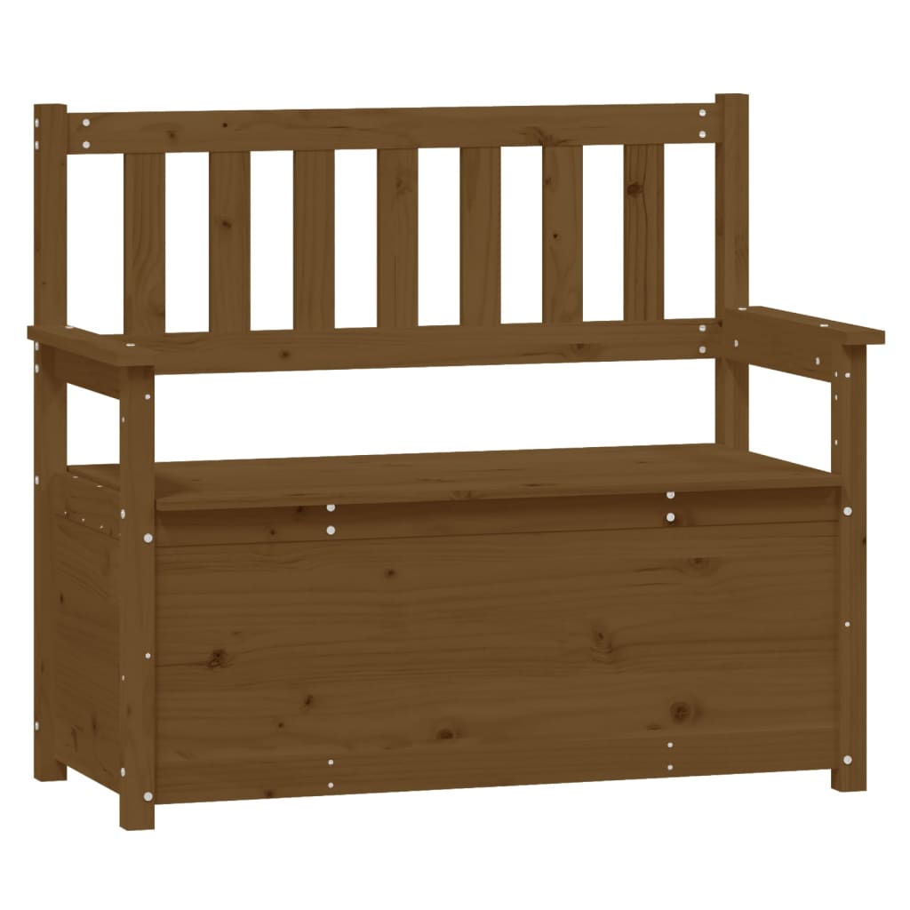 Panca Marrone Ambra 112,5x51,5x96,5cm in Legno Massello di Pino