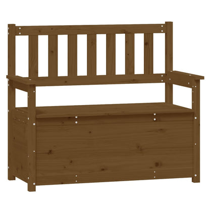 Panca Marrone Ambra 112,5x51,5x96,5cm in Legno Massello di Pino