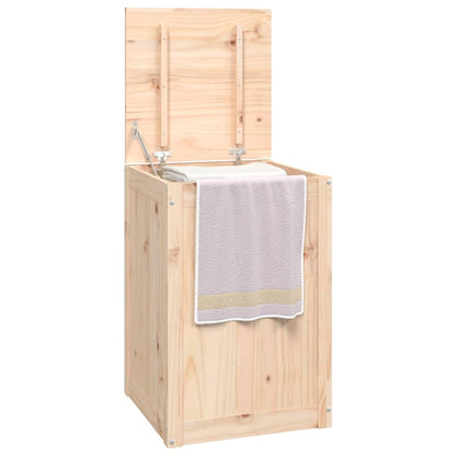 Contenitore per Bucato 44x44x66 cm Legno Massello Pino