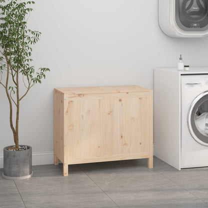 Contenitore per Bucato 88,5x44x76 cm Legno Massello Pino