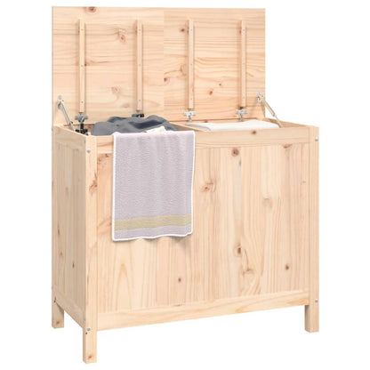 Contenitore per Bucato 88,5x44x76 cm Legno Massello Pino