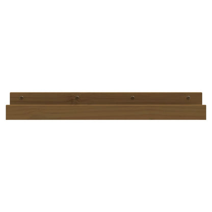 Mensole da Parete 2 pz Ambra 80x12x9cm Legno Massello di Pino
