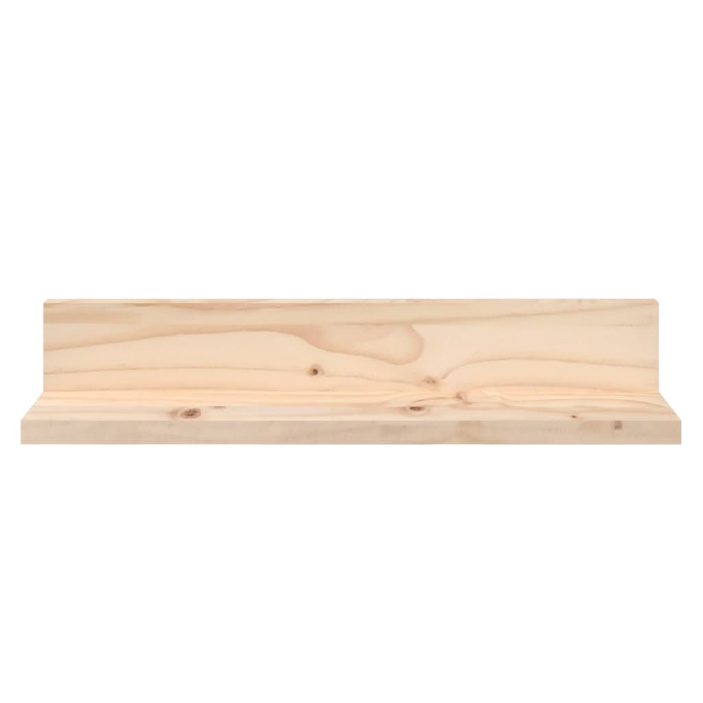 Mensole da Parete 2 pz 50x11x9cm in Legno Massello di Pino