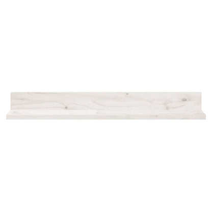 Mensole da Parete 2 pz Bianco 80x11x9cm Legno Massello di Pino