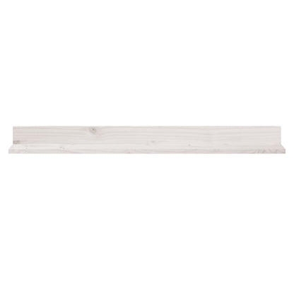 Mensole da Parete 2 pz Bianco 110x11x9cm Legno Massello di Pino