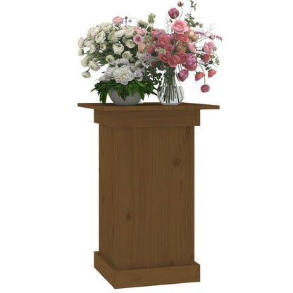 Portafiori Marrone Ambra 40x40x60 cm in Legno Massello di Pino