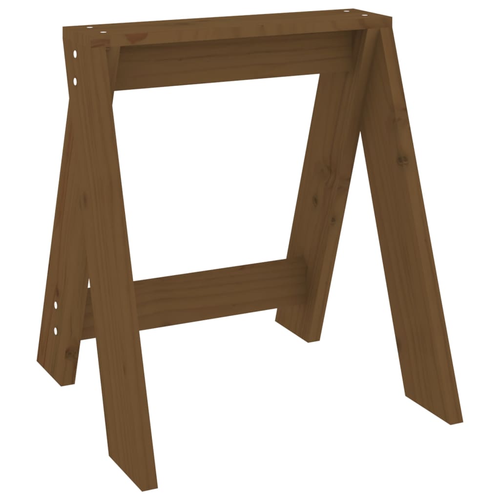 Sgabelli 2 pz Marrone Ambra 40x40x45 cm Legno Massello di Pino
