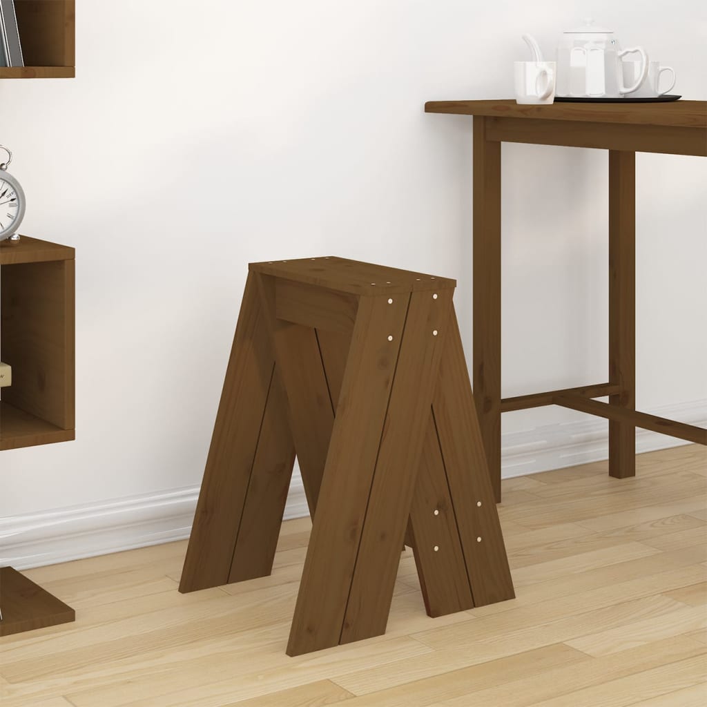 Sgabelli 2 pz Ambra 40x40x60 cm in Legno Massello di Pino