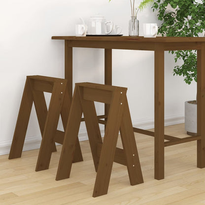 Sgabelli 2 pz Ambra 40x40x60 cm in Legno Massello di Pino