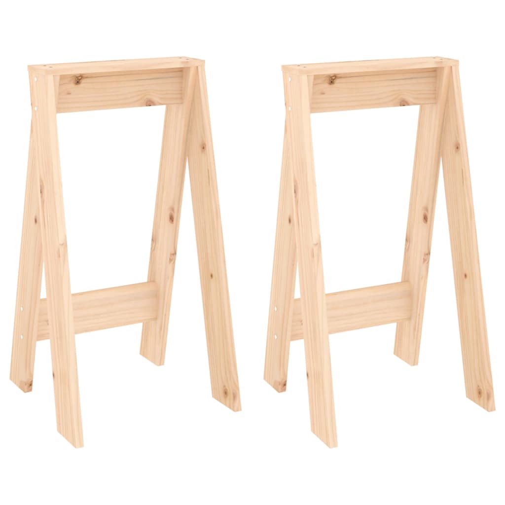 Sgabelli 2 pz 40x40x75 cm in Legno Massello di Pino