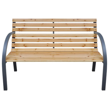 Panca da Giardino 112 cm in Legno Massello di Abete