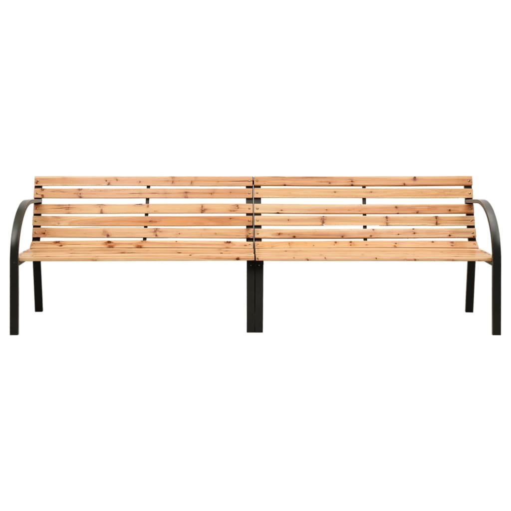 Panca da Giardino Doppia 225 cm in Legno Massello di Abete