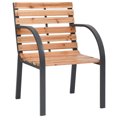 Sedie da Giardino 2 pz in Legno Massello di Abete