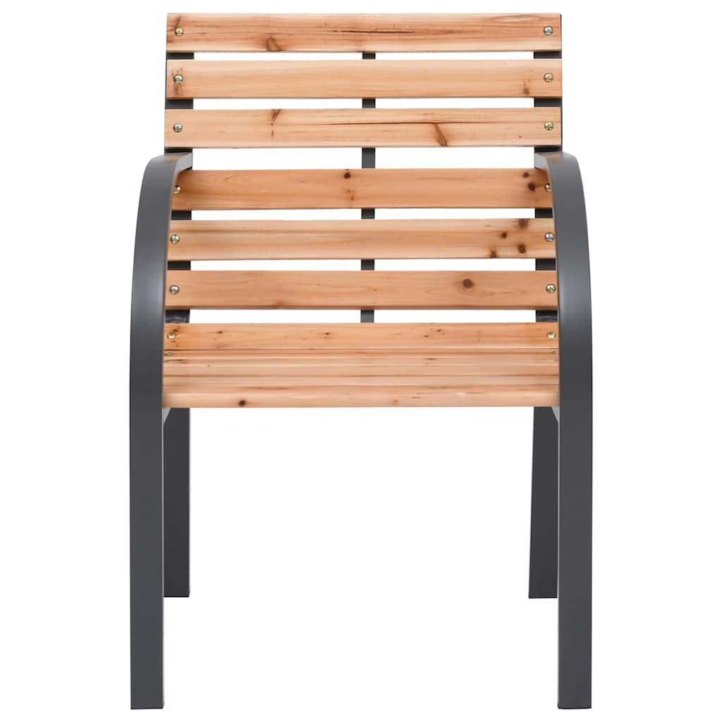 Sedie da Giardino 2 pz in Legno Massello di Abete