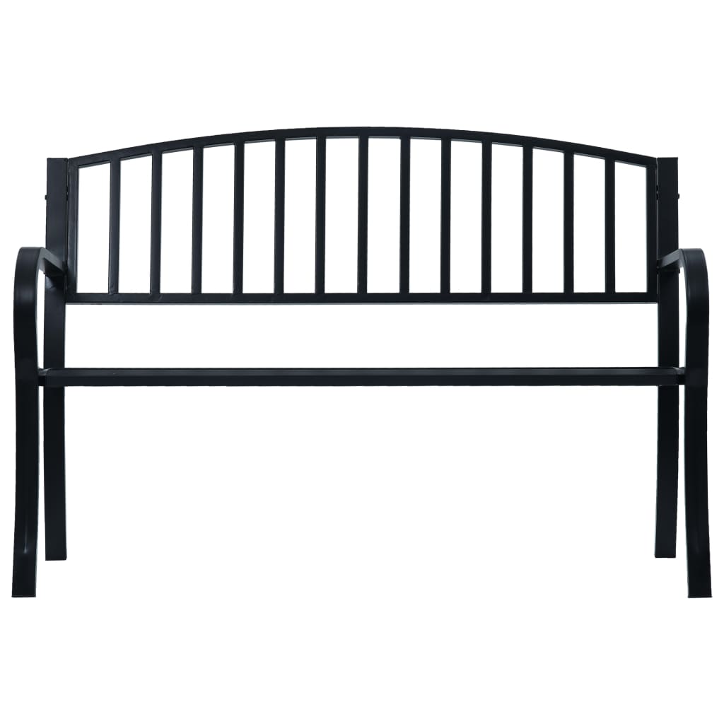 Panca da Giardino Nera 120 cm Acciaio