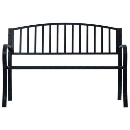 Panca da Giardino Nera 120 cm Acciaio