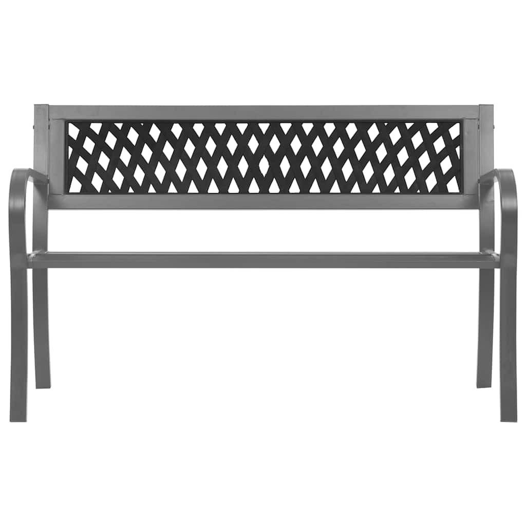 Panca da Giardino Nera 120 cm Acciaio