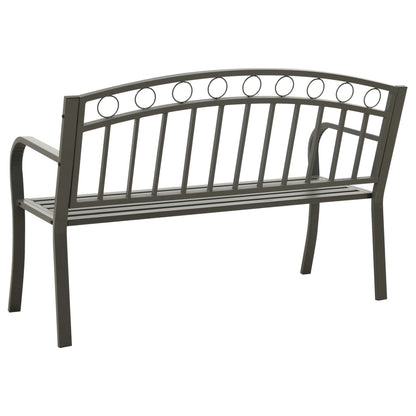 Panca da Giardino Grigia 120 cm Acciaio