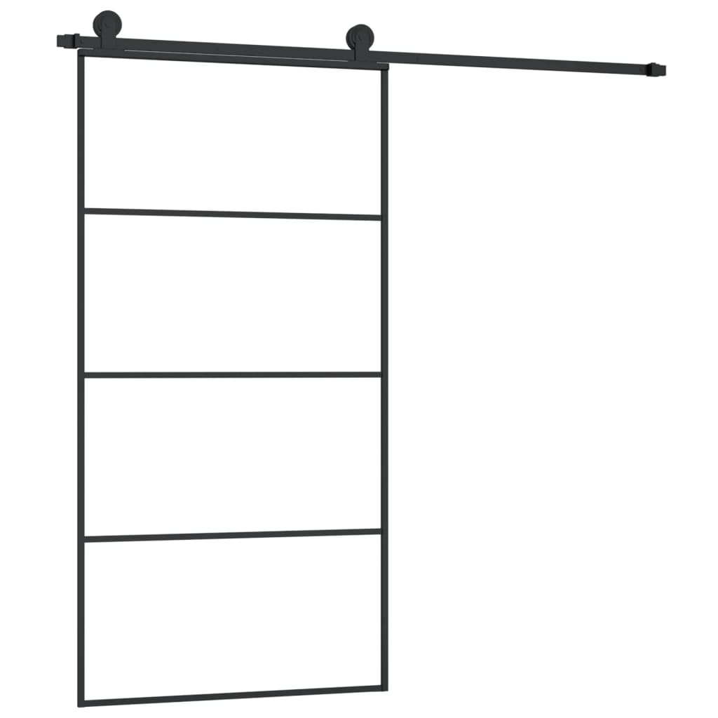 Porta Scorrevole con Ferramenta 102,5x205cm Vetro ESG Alluminio