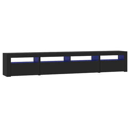 Mobile Porta TV con Luci LED Nero 240x35x40 cm