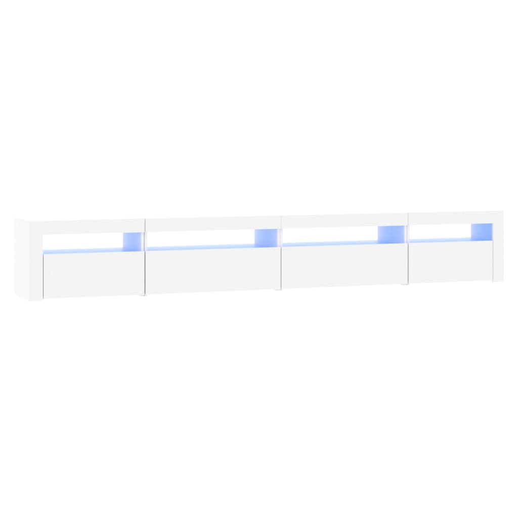 Mobile Porta TV con Luci LED Bianco 270x35x40 cm