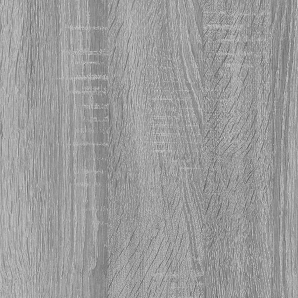 Comodino Grigio Sonoma 100x35x40 cm in Legno Multistrato