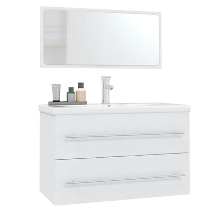 Set Mobili da Bagno 3 pz Bianco