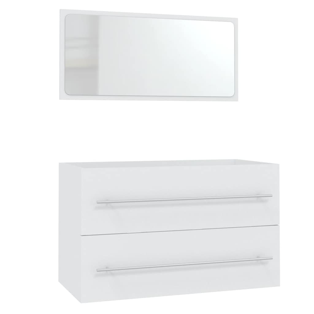 Set Mobili da Bagno 3 pz Bianco