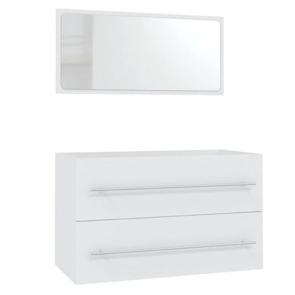 Set Mobili da Bagno 3 pz Bianco