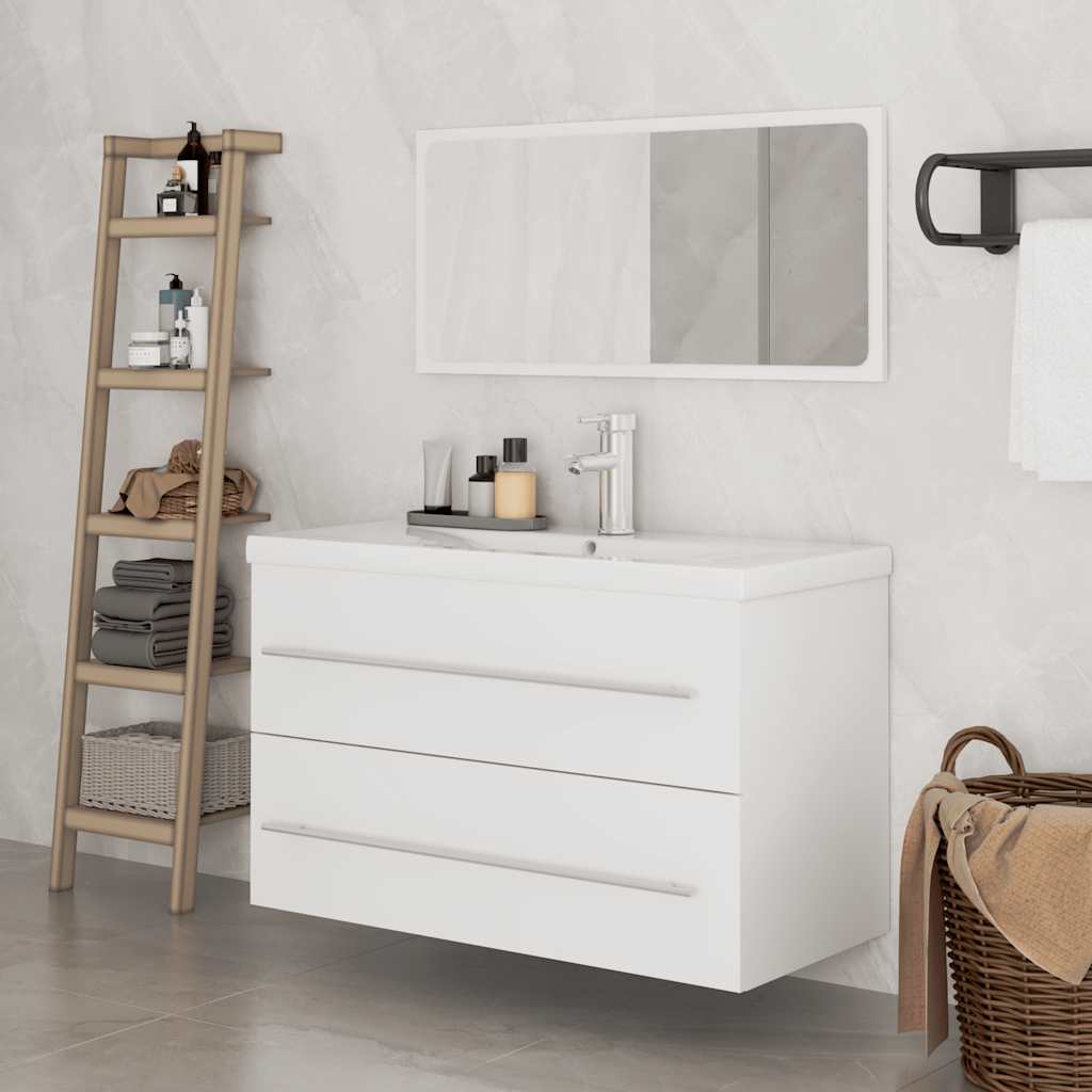Set Mobili da Bagno 3 pz Bianco