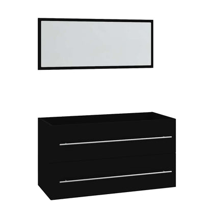 Set Mobili da Bagno 3 pz Nero