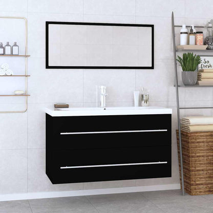 Set Mobili da Bagno 3 pz Nero