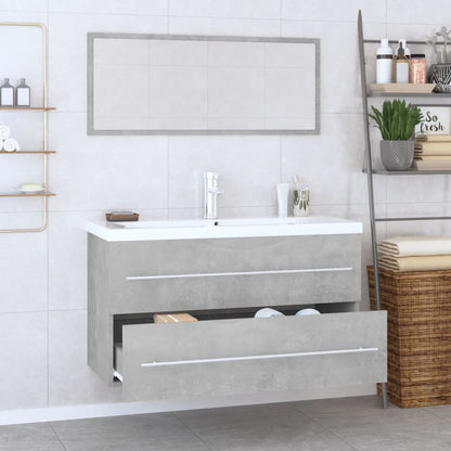 Set Mobili da Bagno 3 pz Grigio Cemento