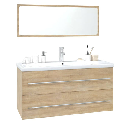 Set Mobili da Bagno Rovere Sonoma in Legno Multistrato
