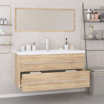 Set Mobili da Bagno Rovere Sonoma in Legno Multistrato