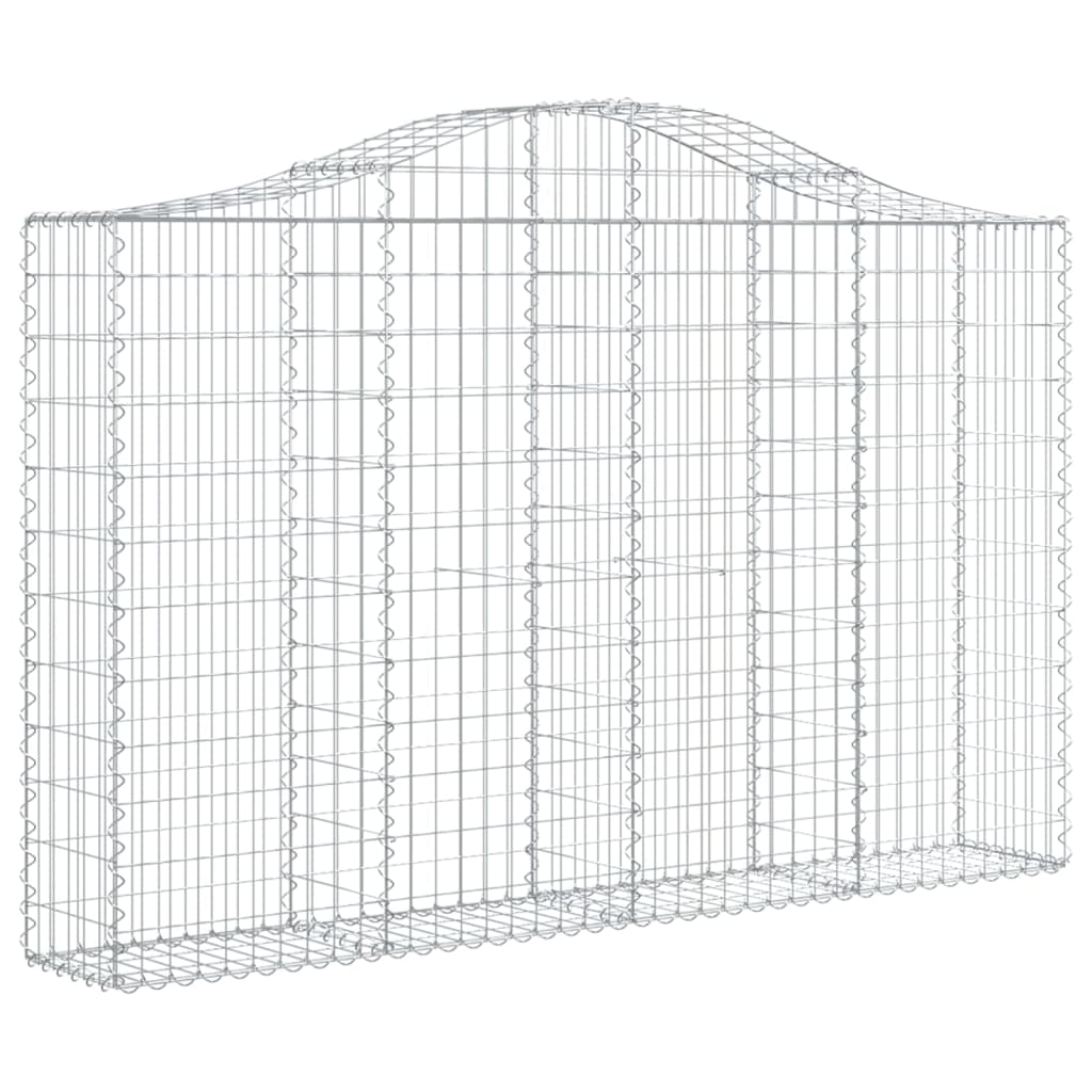 Cesto Gabbione ad Arco 200x30x120/140 cm Ferro Zincato
