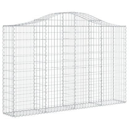 Cesto Gabbione ad Arco 200x30x120/140 cm Ferro Zincato