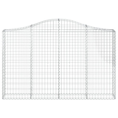 Cesto Gabbione ad Arco 200x30x120/140 cm Ferro Zincato