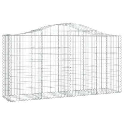 Cesto Gabbione ad Arco 200x50x100/120 cm Ferro Zincato