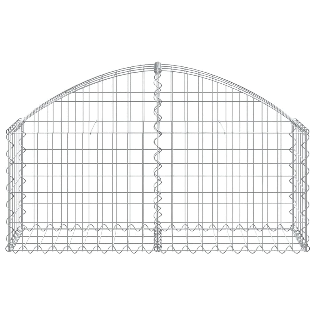 Cesto Gabbione ad Arco 100x30x40/60 cm Ferro Zincato